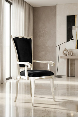 Chaise de salle à manger de luxe 1x Chaise Fauteuil de salon Chaise de salon Chaise rembourrée Accoudoir