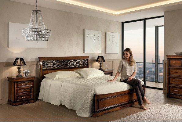 Meuble de lit pour chambre Lit double Lit en bois Lit design Vaccari cav giovanni