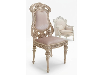 Chaises de salle à manger en bois Chaise de luxe Fauteuil Blanc Salon Mobilier italien neuf