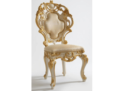 Chaises de salle à manger en bois Chaise de luxe Fauteuil blanc Chaises Salon Mobilier Baroque neuf
