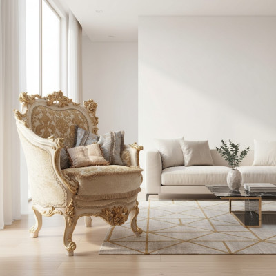 Canapé classique fauteuil fauteuil canapé chaise TV club chaise meubles italiens neufs