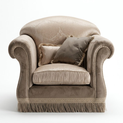 Fauteuil Canapé Canapé 1 Place Canapés Designer Club Art Déco Tapisserie TV Salon