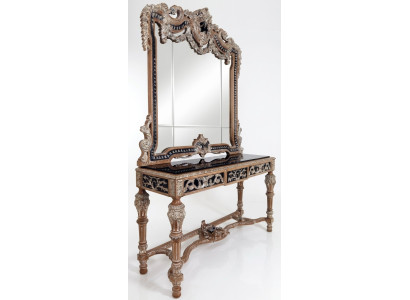 Miroir mural style maison de campagne console coiffeuse avec miroir table console marron