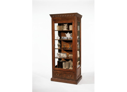 Meubles Vitrine en bois massif Vitrine en verre Armoire en bois massif Bahut Vitrine Salon