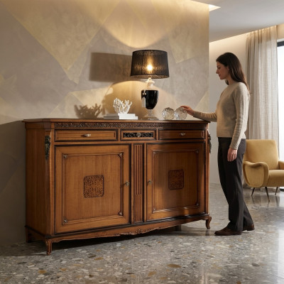 Commode Salon Commode Tiroirs Bois Buffet Armoire Armoires Massif