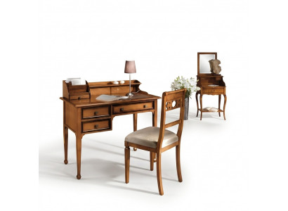 Table en bois Chaise Tables 2pcs Ameublement Bois massif Bureau Fauteuil Table