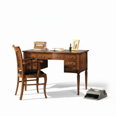 Bureau et chaise en bois avec accoudoirs Bibliothèque Mobilier de bureau Design nouveau