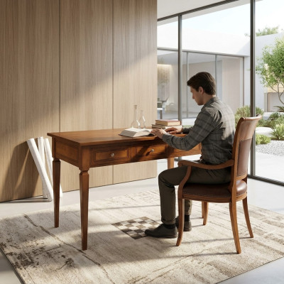 Table Bureau Secrétaire Secrétaires Meubles Italiens Ensemble de Chaises de Bureau 2 pièces