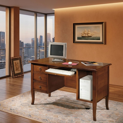 Ensemble de meubles de bureau en bois véritable, bureau informatique, ensemble de mobilier italien neuf