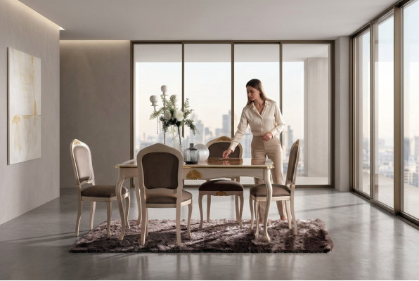 Suite Table salle à manger 5 pièces. Ensemble de table à manger Table à manger 4 x Ensemble de chaises Groupe