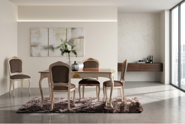 Suite Table salle à manger 5 pièces. Ensemble de table à manger Table à manger 4 x Ensemble de chaises Groupe