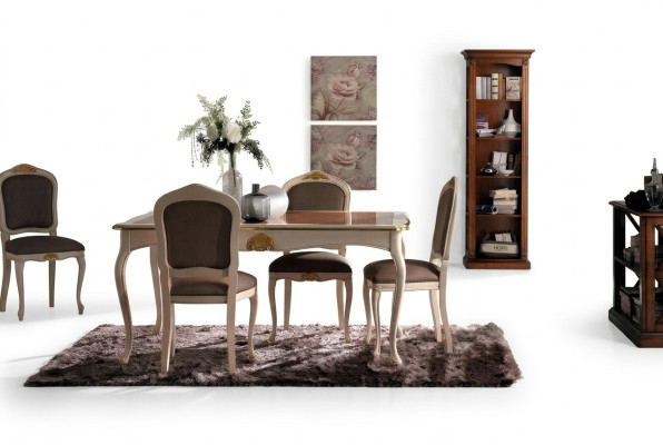 Suite Table salle à manger 5 pièces. Ensemble de table à manger Table à manger 4 x Ensemble de chaises Groupe