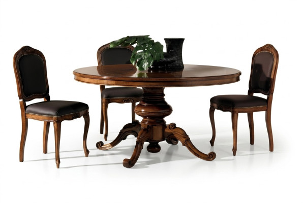 Table ronde de salle à manger classique, tables rondes, baroques, rococo, tables rondes, nouveaux meubles