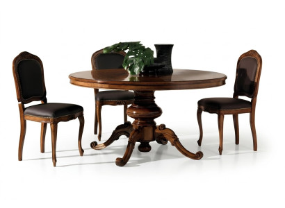 Table ronde de salle à manger classique, tables rondes, baroques, rococo, tables rondes, nouveaux meubles