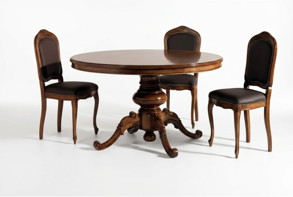 Ensemble de salle à manger Table à manger Table Tables Ensemble de 4 chaises avec accoudoirs Chaise Ronde Ensemble de 5 pièces de groupe Suite