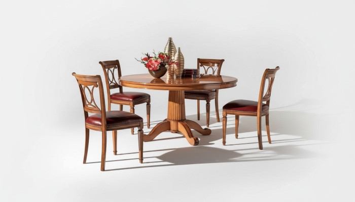 Tables rondes Mobilier Table à manger de style antique Tables à manger italiennes Tables en bois