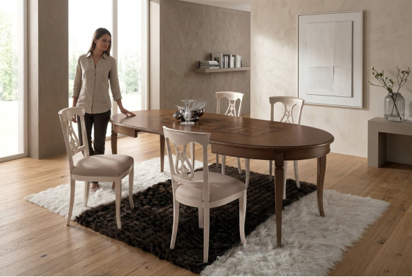 Ensemble complet Table à manger 4x Chaises Salle à manger Ensemble Table en bois Tables 5 pièces