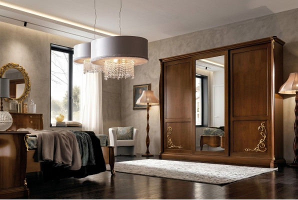 Armoire de chambre en bois Meubles baroques de style classique nouvel Armoires de garde-robe