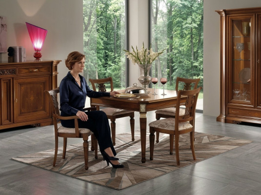 Ensemble de luxe Salle à manger Table de salle à manger Chaise XXL Table Tables Chaises Design en bois 7 pièces nouveau