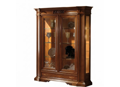 Vitrine bahut vitrines de luxe garde-robe en verre barrière design en bois marron mobilier