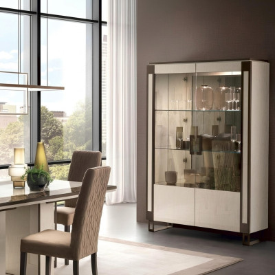 Vitrine à 2 portes Armoire Vitrines Salons Armoires Armoires Design Armoire Mobilier Verre neuf