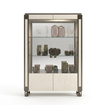Vitrine à 2 portes Armoire Vitrines Salons Armoires Armoires Design Armoire Mobilier Verre neuf
