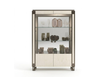 Vitrine à 2 portes Armoire Vitrines Salons Armoires Armoires Design Armoire Mobilier Verre neuf