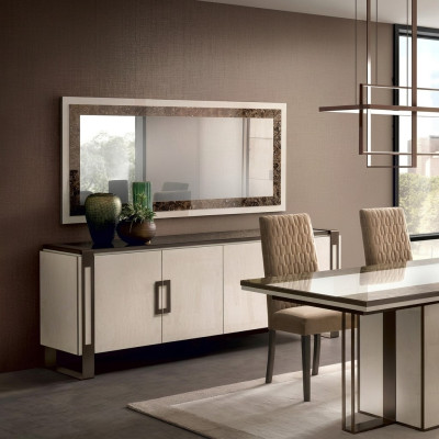 Designer Kommode Sideboard Side Lowboard Schrank Wohnzimmerregal Luxusspiegel