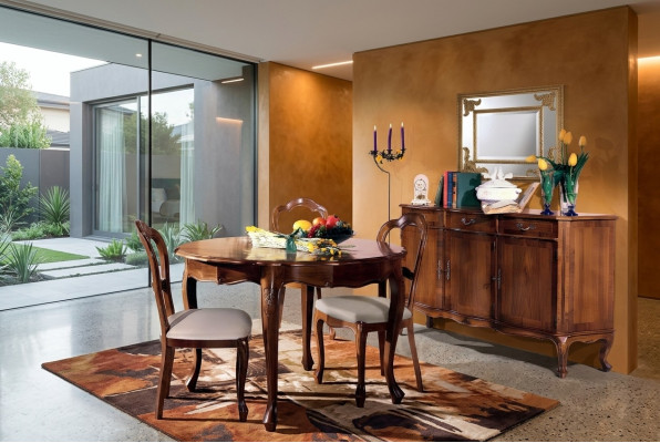 Armoire étagère salon luxe design en bois Commode Buffet marron Meuble