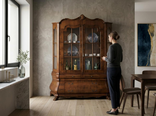 Vitrine 2 portes Armoire Vitrines Armoires Salon Meubles Mobilier Verre Italie