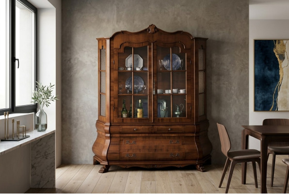 Vitrine 2 portes Armoire Vitrines Armoires Salon Meubles Mobilier Verre Italie