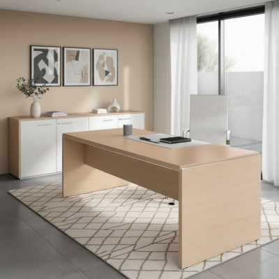 Bureau d'ordinateur Hêtre Mobilier de bureau Table de travail Bureau Ameublement Meubles Frezza