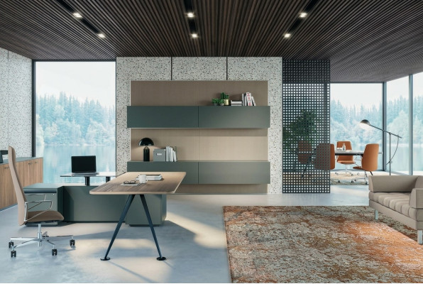 Bureau d'angle Mobilier de bureau Mobilier de bureau Design Bureau en bois Table Tables