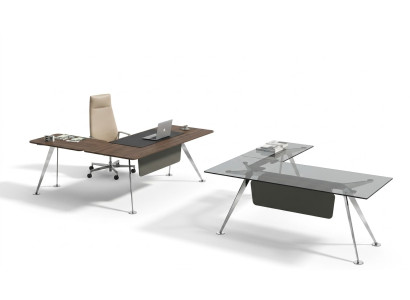 Bureau d'angle Bureau de bureau Bureau d'ordinateur Mobilier de bureau Mobilier design table en verre nouveau