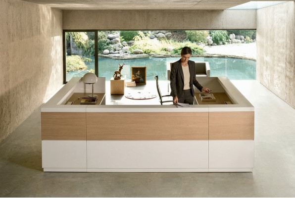 Comptoir Bureau Mobilier de bureau Réception Table de réception Comptoir de réception Mobilier Italie
