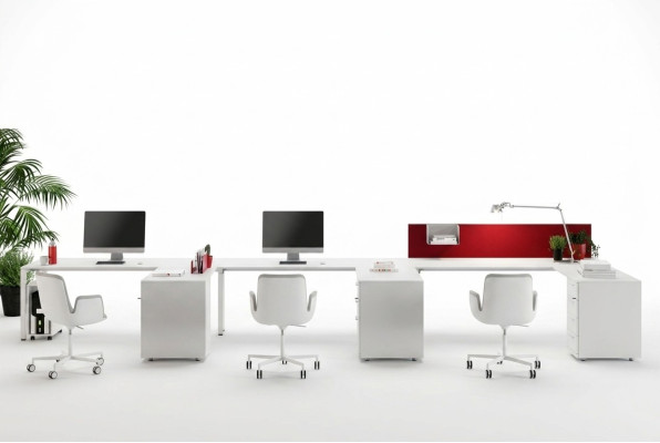 Bureau d'angle Bureau informatique Salle d'étude Mobilier de bureau Mobilier informatique Ensemble de 3 pièces