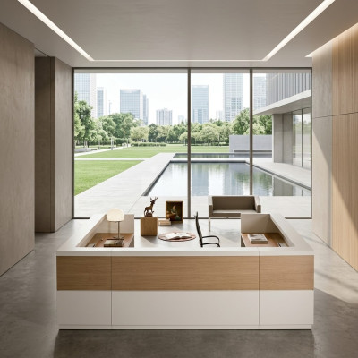 Table d'accueil Mobilier de bureau Mobilier de comptoir Tables de réception Table Cabinet d'avocats Cabinet Frezza