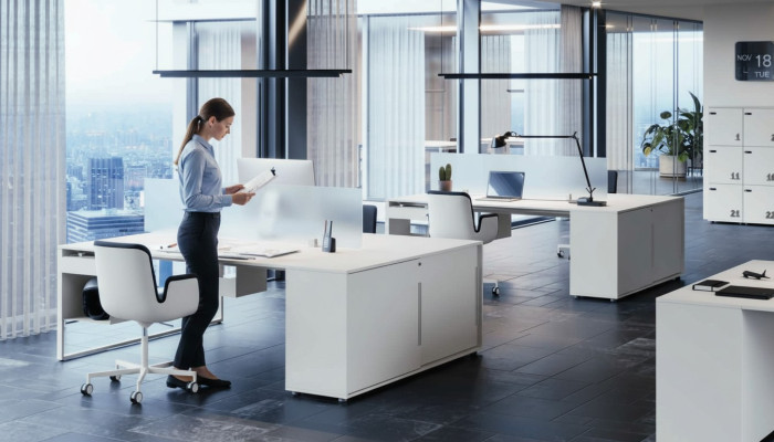 Schreibtisch Arbeitstisch Computertisch Doppelschreibtisch mit Schublade