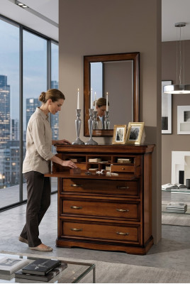 Buffet en bois avec tiroir, commode avec 3 tiroirs et armoires buffets