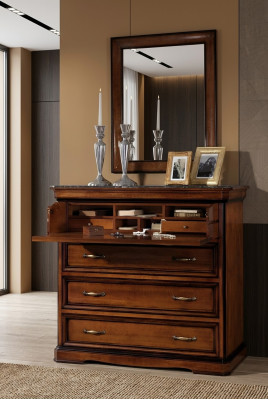 Buffet en bois avec tiroir, commode avec 3 tiroirs et armoires buffets