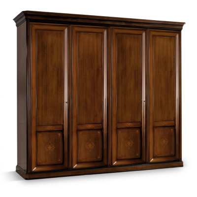 Garde-robe de luxe Garde-robe Mobilier italien Chambre en bois massif Armoires