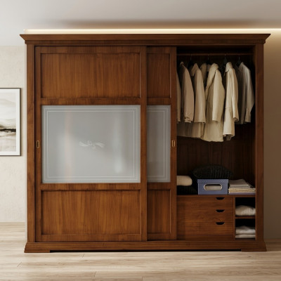 Armoire de luxe Armoire de chambre Armoires en bois massif Mobilier italien