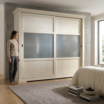 Armoire de luxe Mobilier italien Armoire de chambre Armoires en bois massif