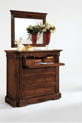 Buffet Buffet Bois Commode avec 4 tiroirs Armoire à tiroirs Armoire neuve