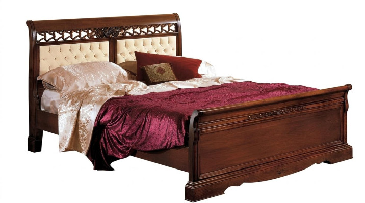 Lit Lit double Lit en bois Meubles Bois massif Chambre à coucher Lit de design Lits en bois