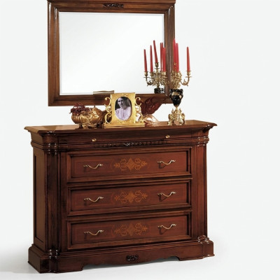 Buffet Bahut Commode 4 tiroirs Armoire à tiroirs en bois Buffet Commodes