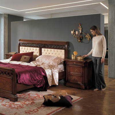 Table de chevet Table d'appoint Table Bois Tables Chambre à coucher Meubles Bahut Marron