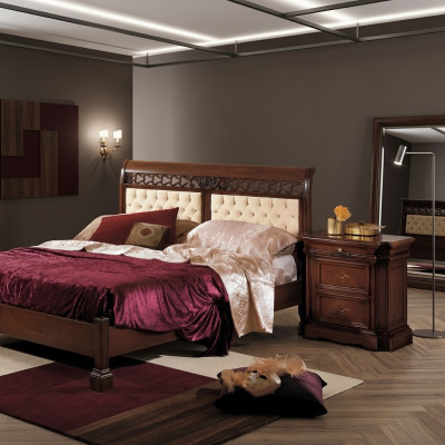 Table de chevet Table d'appoint Table Bois Tables Chambre à coucher Meubles Bahut Marron