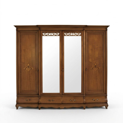 Ensemble de garde-robe Ensemble de garde-robe en bois Chambre à coucher Mobilier en bois massif Italie Armoires