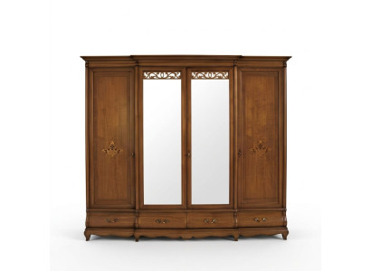 Ensemble de garde-robe Ensemble de garde-robe en bois Chambre à coucher Mobilier en bois massif Italie Armoires